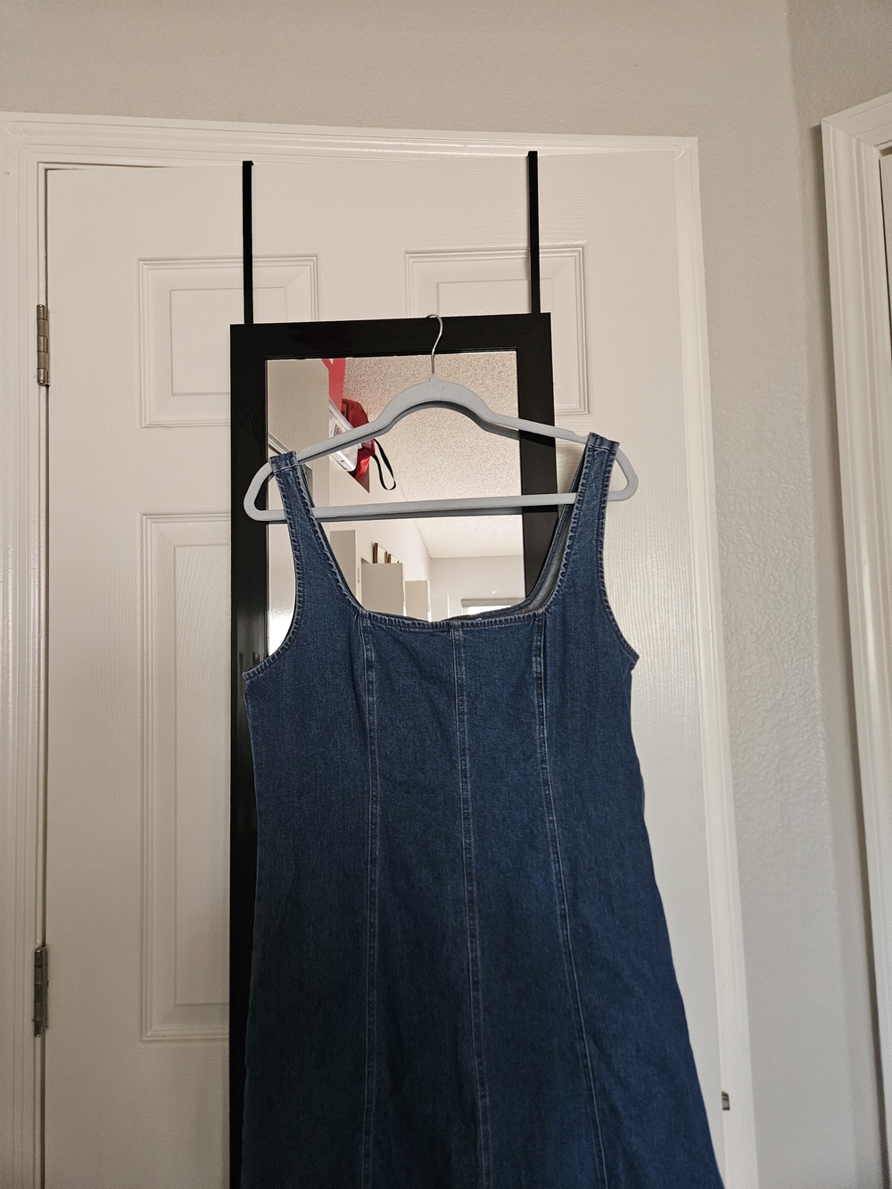 Old Navy Fit and Flare blue denim Dress Maxi - Picture 2 of 14
